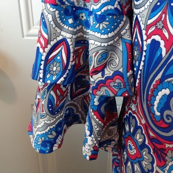 Tacera 3/4 sleeve Paisley textured print dress - Picture 6 of 11